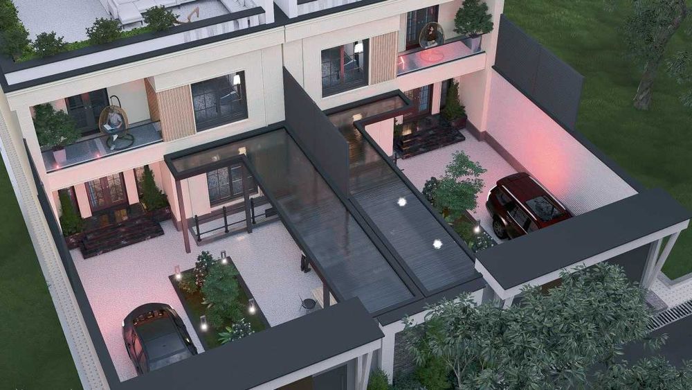 Премиальный HI-TECH дом Сергели  (Ханабад) в 4 уровня 512 кв.м