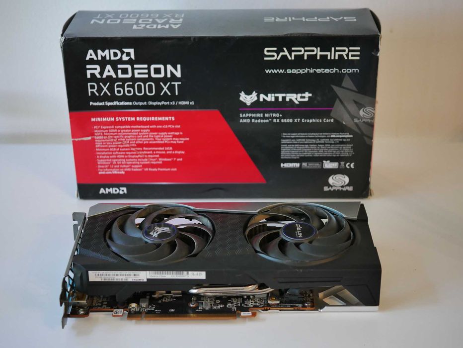 Sapphire Nitro+ AMD Radeon RX 6600 XT Overclocked 8GB GDDR6 128 bits