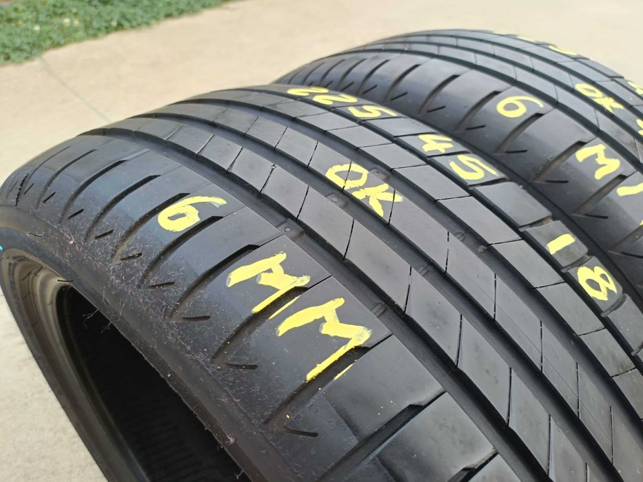 Doua anvelope vara 225 45 18 bridgestone turanza T005 profil de 6 mm