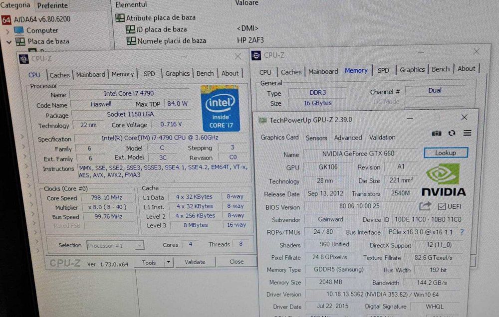 Unitate PC i7 4790/GTX 660/16 GB Ram/HDD 1 TB/GTA5/CS GO