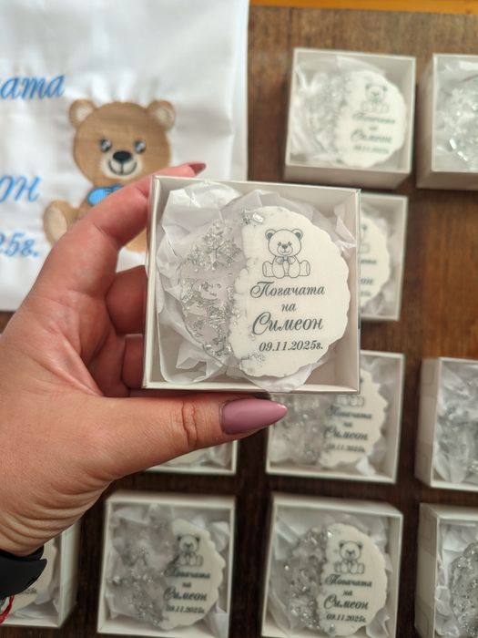 Магнити от епоксидна смола бебешка погача/ епокси магнити бебешка пита