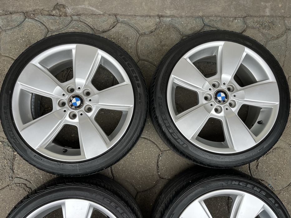 Jante aliaj 5x120mm, anvelope vara 225/40 R18, BMW E46 E90 E91 E81 E87