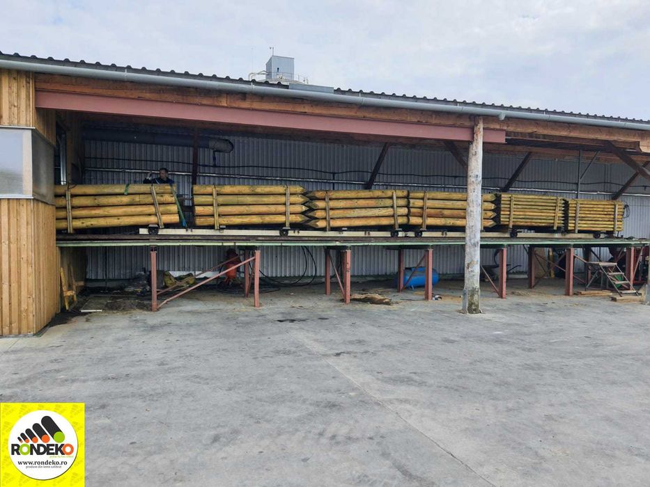 Stalpi de Gard din Lemn Rotund Tratat in Autoclava sau Natur