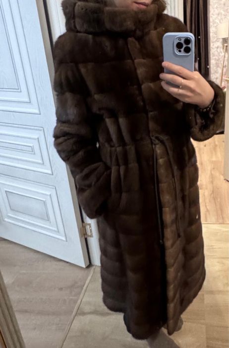 Норковая шуба шоколад
