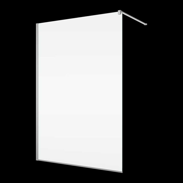 Paravan duș independent cu profil compensator de fixare negru mat