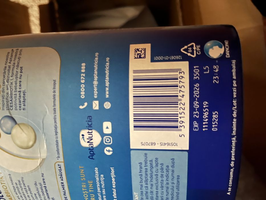 Vand lapte aptamil 1 ceaser biotik