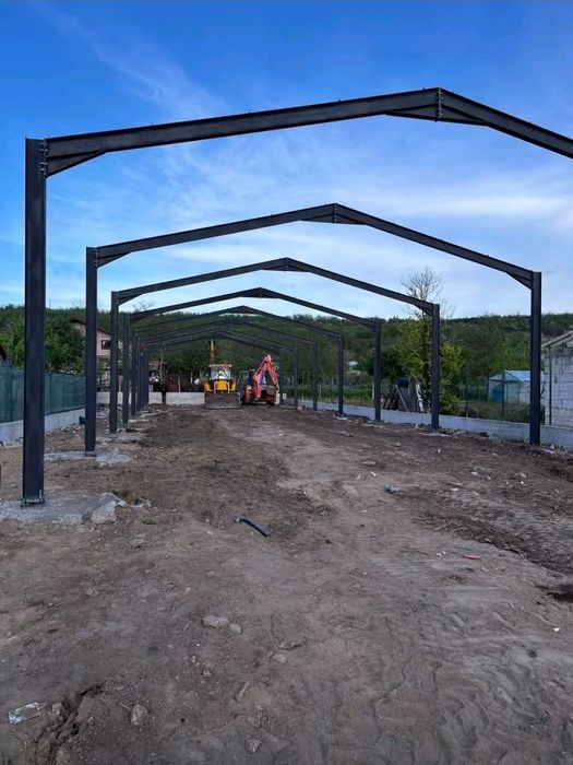 Vand și construiesc o gama larga de hale sau structuri metalice noi ne