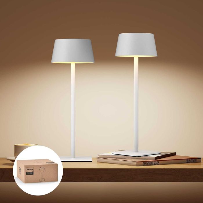 Philips Alya соларни LED лампи – бял комплект 2 бр.