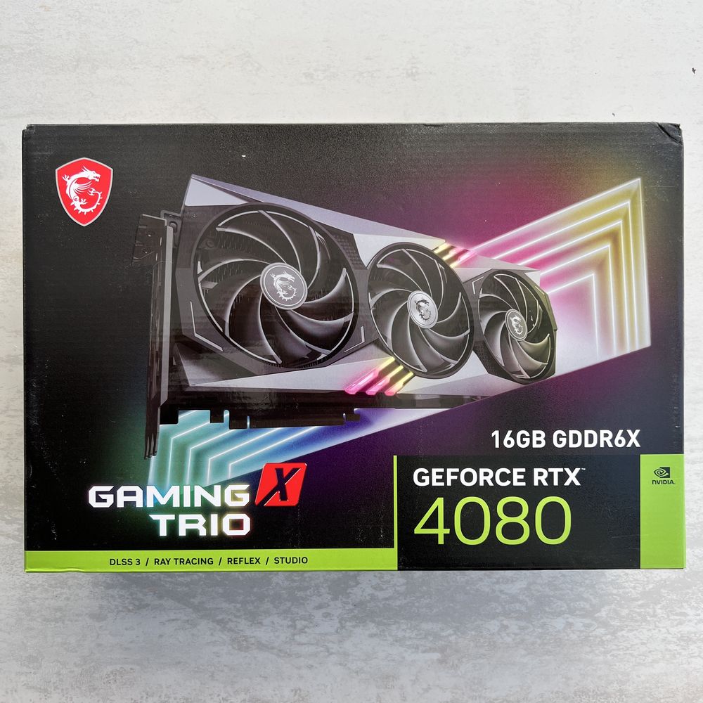 MSI GeForce RTX 4080 16GB Gaming X Trio Новая: 599 000 тг