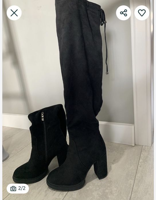 Продам сапоги женские замша