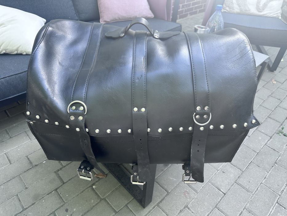 Geanta topcase moto piele chopper XL