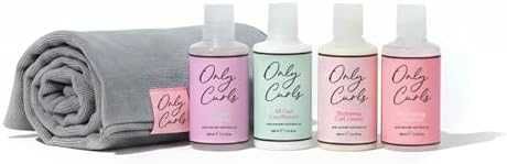 Нов Комплект къдрава коса Only Curls 4 броя 100ml + микрофибърна кърпа