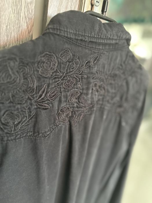 Cămașă denim neagră