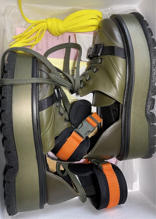 Gemelli Shoes - Pantofi din piele cu platforma Joseph, Kaki, 37