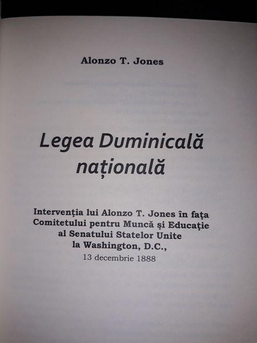 Cartea " Legea Duminicală Națională"