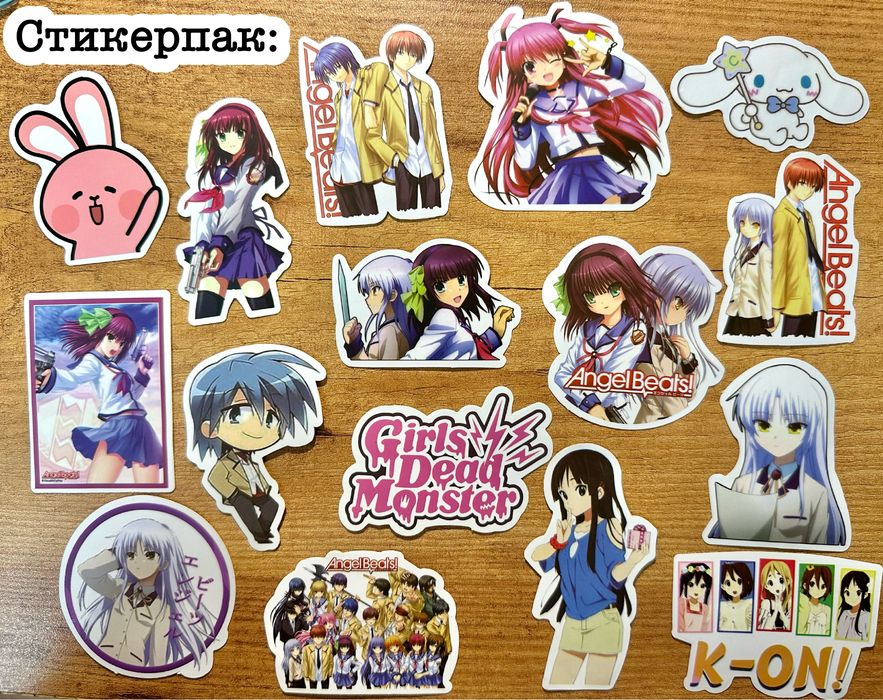 Аниме значки, брелоки, наклейки, handmade блокнот и прочее