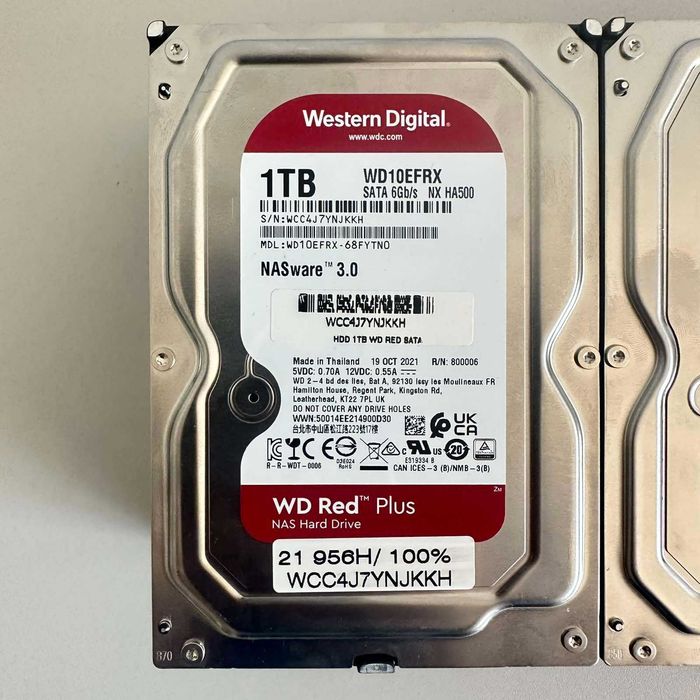 Промо: Хард диск за NAS Storage WD Red Plus/1TB SATA/5400RPM