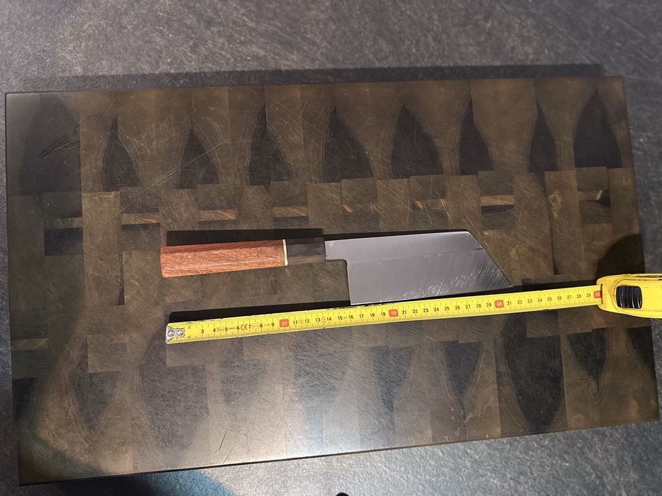 Cutit artizanal de bucatarie - otel inoxidabil 61 HRC , taiș japonez