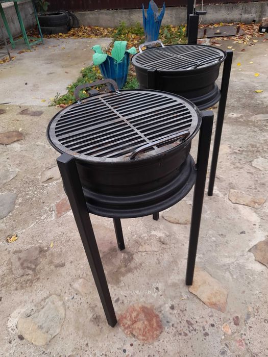 Vând grătar din jantă auto,grill gros de 5 mm.