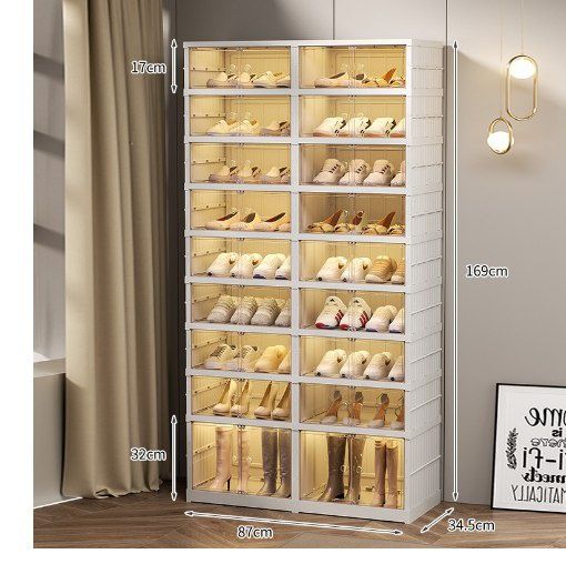 Складной пластиковый шкаф для обуви – прочный и стильный