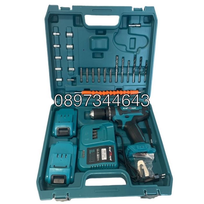 Акумулаторен ударен винтоверт с 2 батерии 36V 8Ah KraftRoyal