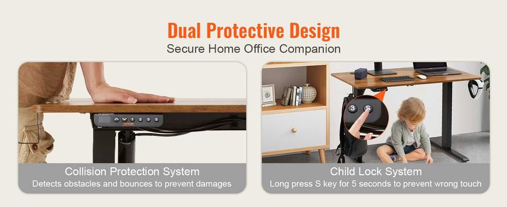 Електрическо бюро Vevor с регулиране на височината