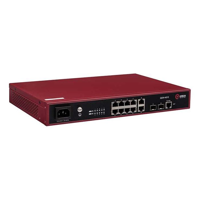 Управляемый коммутатор уровня L2, 8 портов Модель: QSW-4610-10T-AC