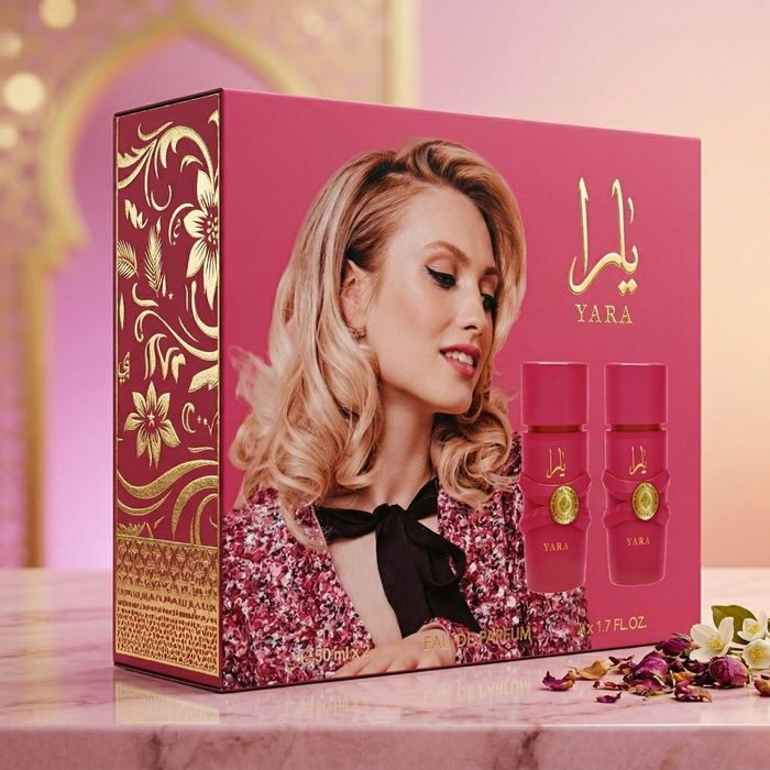 Дамски комплект Yara Candy 2х50мл, EDP - Изкушение с нотки на касис, гардения и сандалово дърво