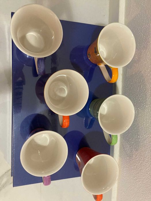 Set cani pentru copii cu suport pictate manual Sara Blu ideal cadou