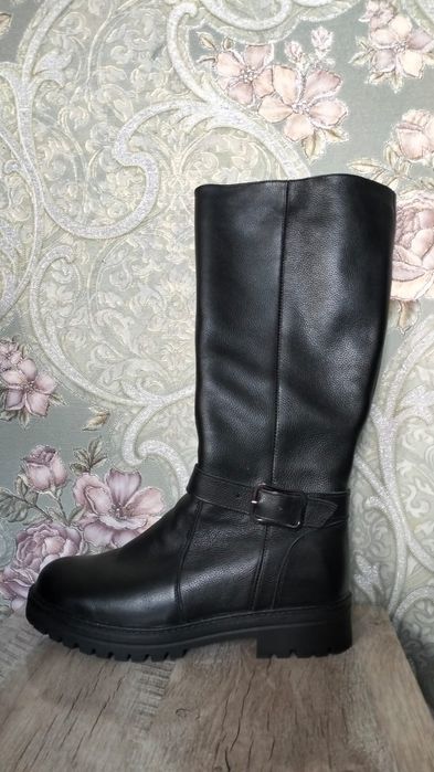 Сапоги кожаные зимние