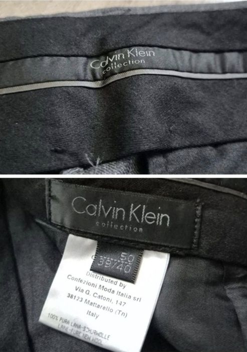 Pantaloni Eleganți Bărbați Calvin Klein - 100% Lână Pură - M