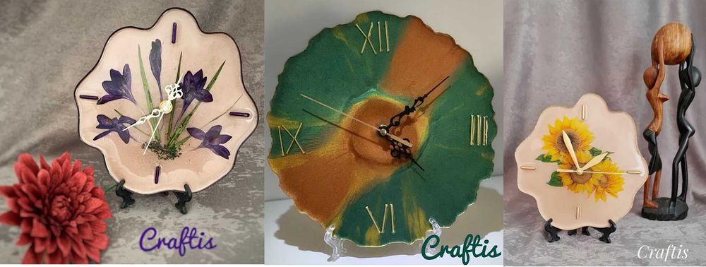 Ceasuri artizanale din rasina epoxidica (detalii preturi in anunt)
