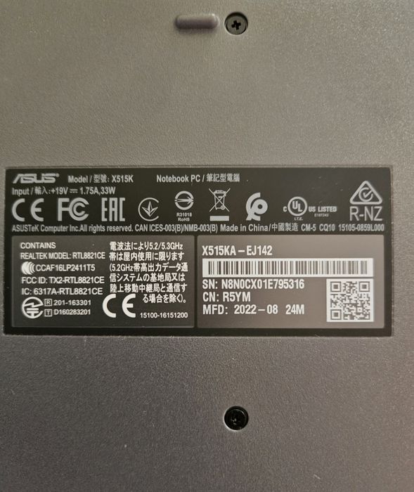 Laptop ASUS IntelCeleron N4500 pana la 2.8GHz, 15.6",8 GB Ram, 256 GB