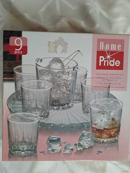 Set pahare pentru whisky din sticla transparenta - NOU
