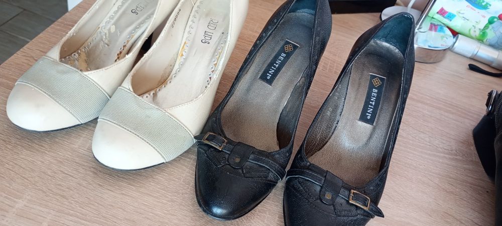 Обувки на ток естествена кожа номер 37