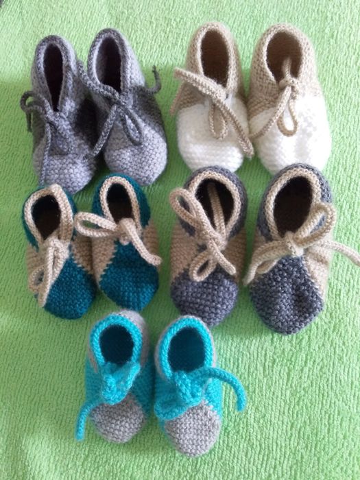 вязанные пинетки для детей