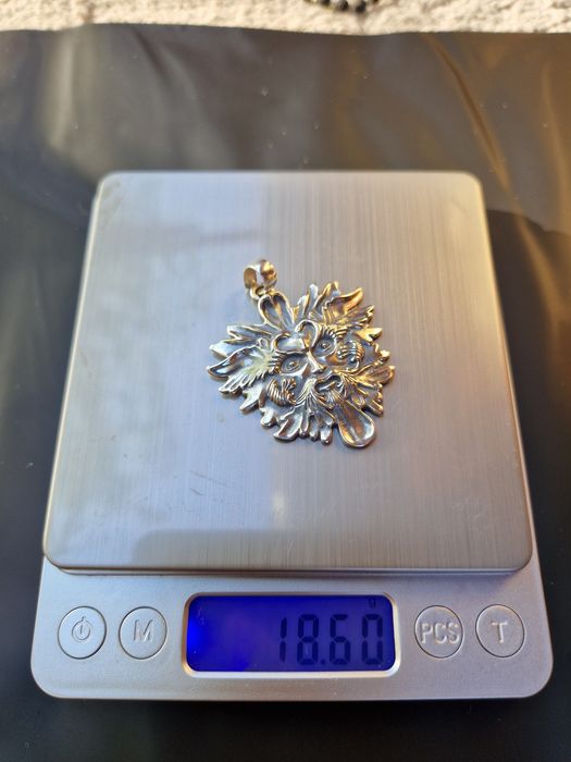 Colier lava vulcanica si pandantiv argint 925