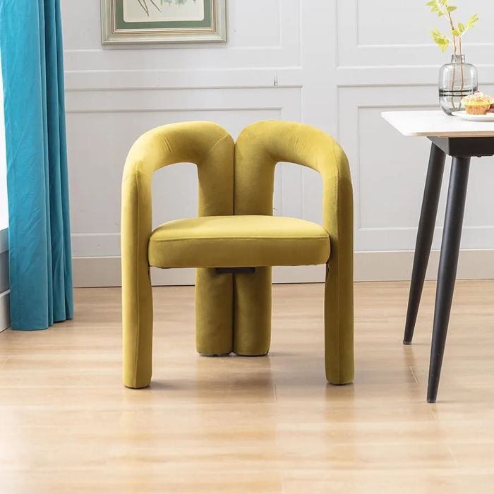 NOU Set 2x scaun M-form, catifea, olive