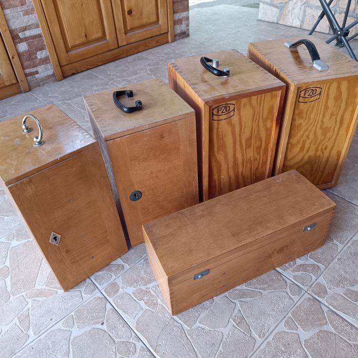 Дървена кутия/кутии от микроскоп