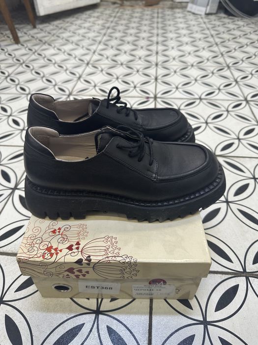 Кожанные лоферы/ботинки