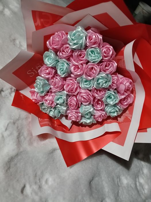 Trandafiri  din satin 37