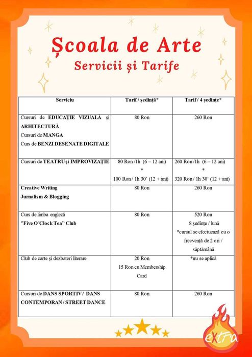 EXTRA TEEN HUB
Activități educative și recreative