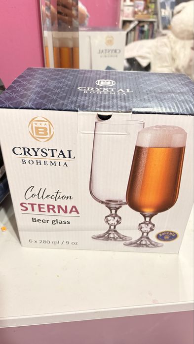 Sterna Чаши за бира Bohemia Crystalite 6 броя х  280 мл