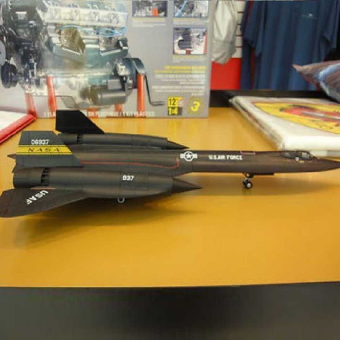 Macheta avion metalica SR-71A Blackbird NASA 23 cm