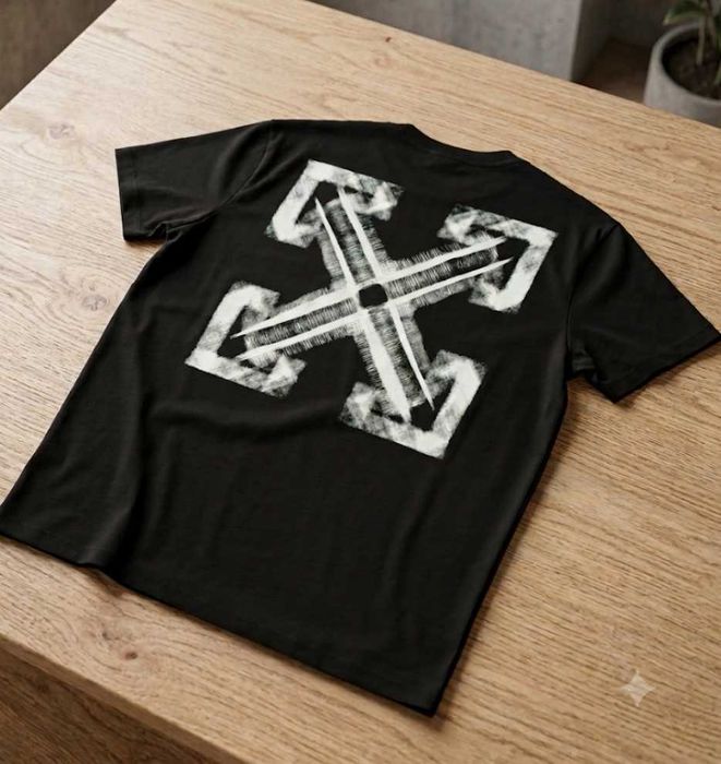 Tricou alb Off-White nou, cu eticheta. Calitate