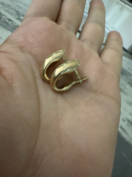 серьги 585 желтое Турция