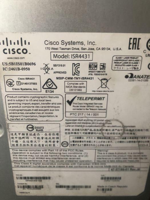 Маршрутизатор Cisco ISR4431/K9