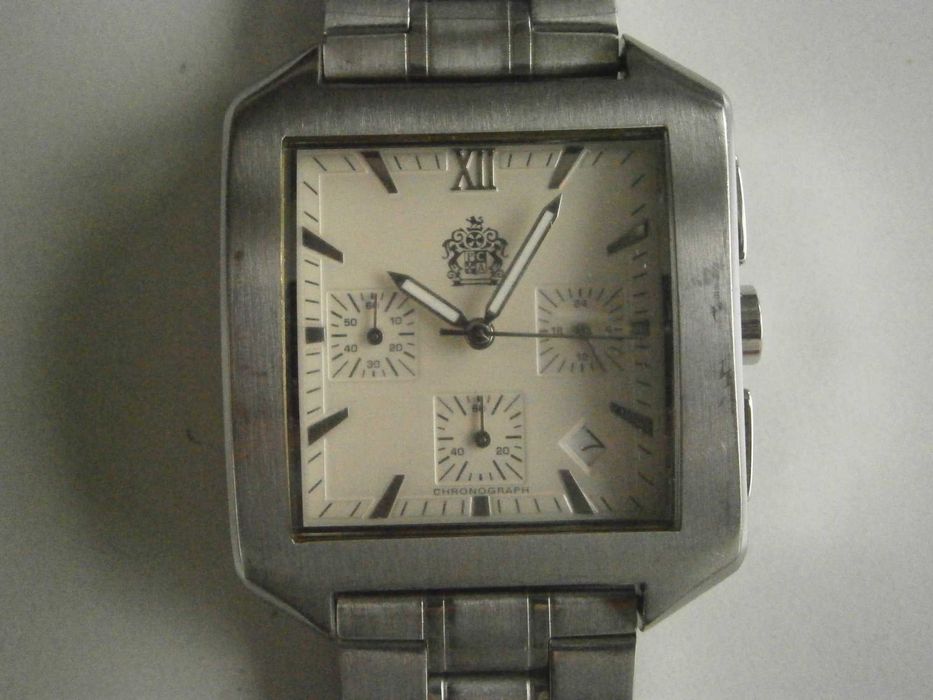 PierCarlo d`Alessio - quartz chronograph, Japan movement, 36x44mm,TOP!