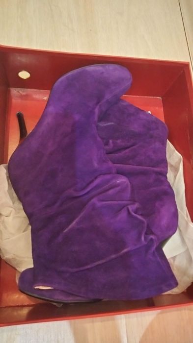 Сапоги замшевые стильные