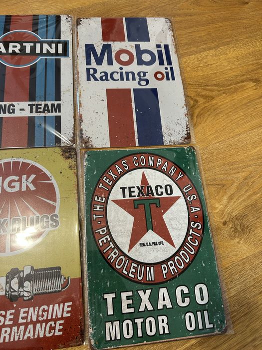 Set Postere Metalice Retro Racing Auto Garaj / Service Auto